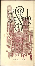 c1960s La Strada Italian Restaurant Menu Chicago IL 14"H