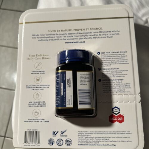 Manuka Health Honig UMF 10+ MGO 263+ roh & nicht pasteurisiert 1,1lb 17,6Oz 500g FRISCH - Bild 2 von 2
