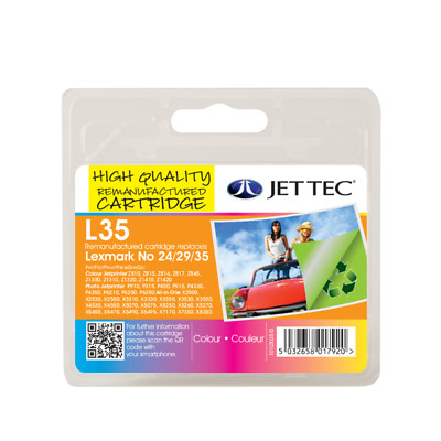 Nicht-Zubehör-Hersteller Lexmark 35 Farben Tintenpatrone für Lexmark X2500 X3300 X3550 Jettec L35