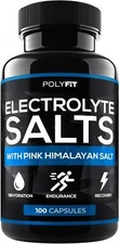 Electrolyte Salt Capsules 100 Count Hydration Recovery Muscle Function Support