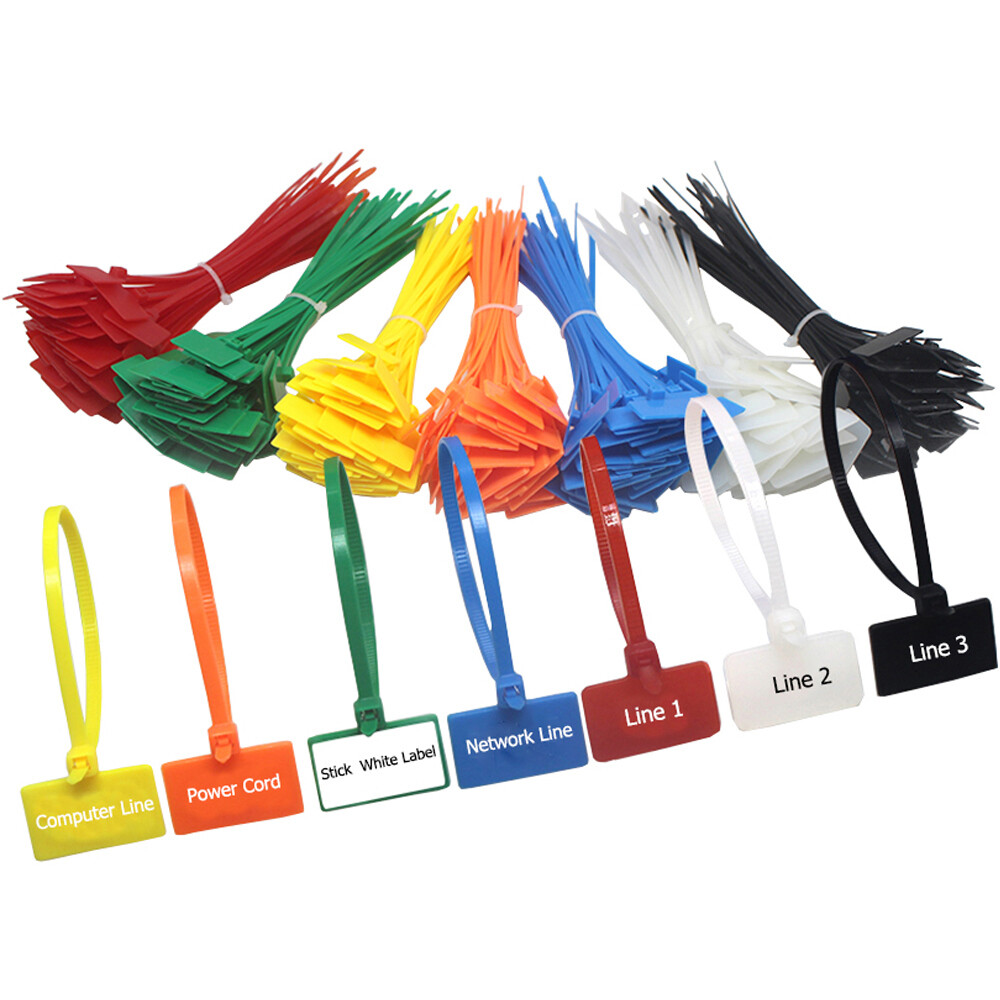 Plastic Marker Cable Tie Nylon Tag Zip Wraps Tags Write On