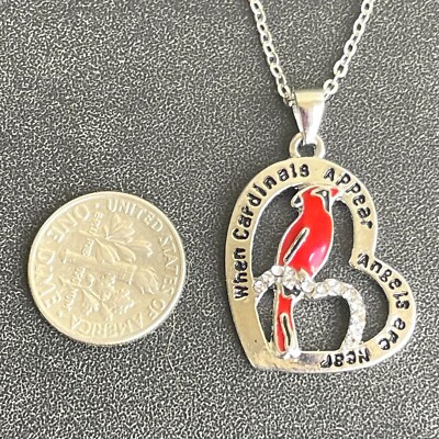 Ciondolo Vintage Collana Cuore Ali Angeli Antico Bronzo Rosso - Foto 5