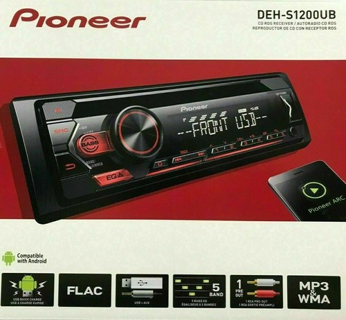 Pioneer DEH-S1200UB Single 1-DIN CD MP3 Player Android MIXTRAX USB AUX STEREO - Picture 7 of 12
