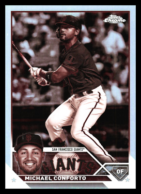 2023 Topps Chrome Michael Conforto Sepia Refractor