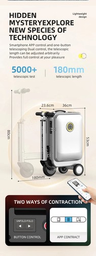 Airwheel SE3SL Smart Riding Suitcase Light weight Carryon Luggage Remote Control - Picture 8 of 27