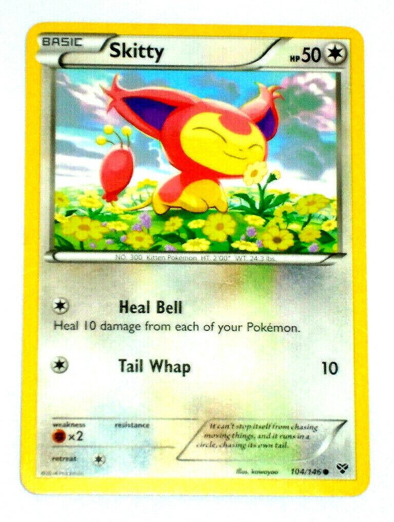 Pokemon Skitty Card Game 104/146 Common Base Set XY LP