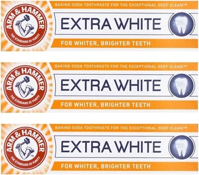 Arm & Hammer Extra White Baking Soda Toothpaste 125g - Pack of 3