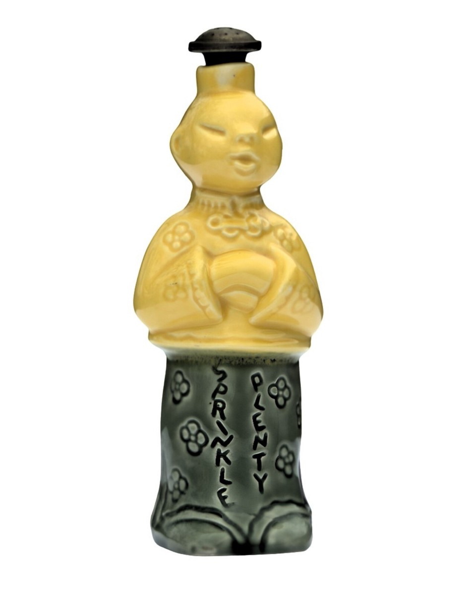 Vintage Ceramic Chinese Laundry Man Water Sprinkler Bottle