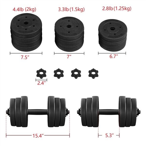 Dumbbell Set 44 LB Adjustable Weight Set for Men & Women Dumbbell Set 44 LB Adjustable Weight Set for Men & Women
