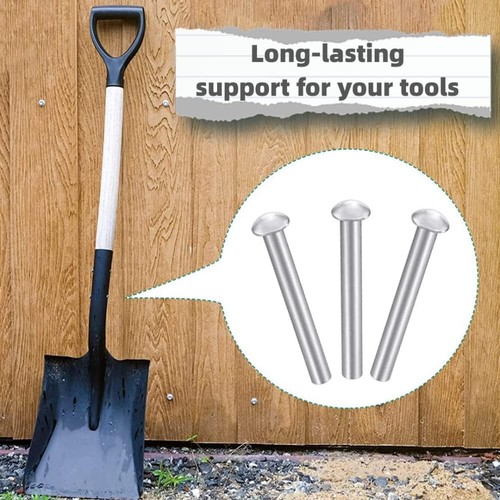 10 x Rivets for shovel spade fork handle repair 50x6mm rake hoe garden