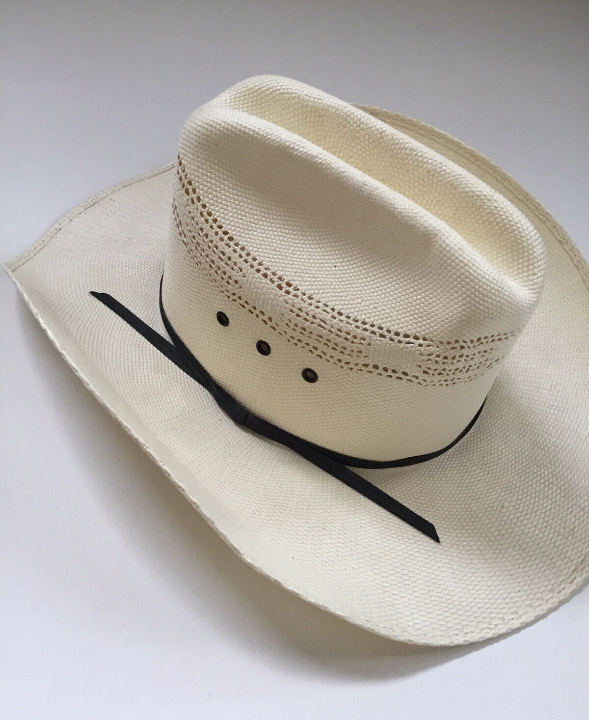 Vintage Wrangler Straw Cowboy Western Hat Ivory Made In Texas | eBay