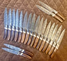 LOT of 10 pcs Damascus Steel Hunting Chef knife, Kitchen Knives w/ Sheath WL