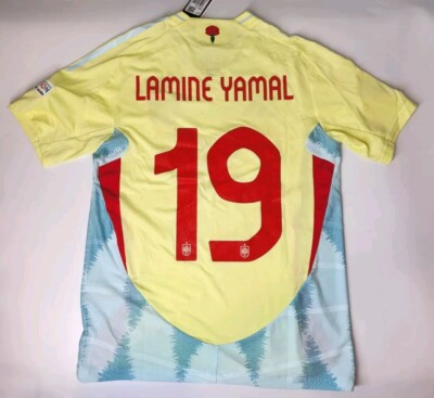 Spain Away Adidas Heat.Rdy Jersey 2024 Yellow Lamine Yamal