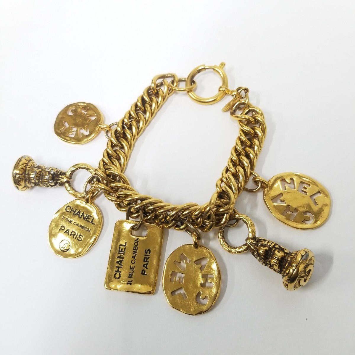 Authentic CHANEL Vintage 31 RUE CAMBON CHARM chunky Gilt Authentic CHANEL Vintage 31 RUE CAMBON CHARM chunky Gilt