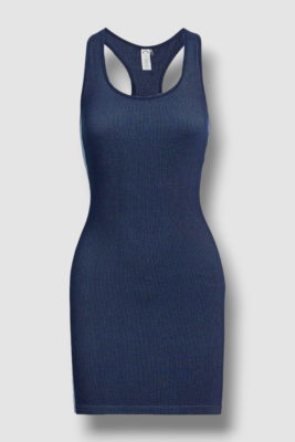 $120 The Upside Women's Blue Short-Rib Racerback Bodycon Dress Size Medium  | eBay