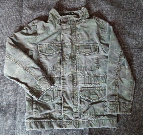 jacket Size 4 Osh Gosh Boy Full Zip Camouflage Tactical Military Style preschool