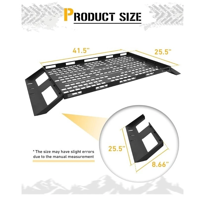 2021-2025 Ford Bronco 4 Door Interior Rear Cargo Basket Rack Storage Trunk Foto 3 de 3