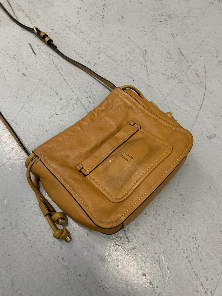 Bolso de hombro de cuero Marc Jacobs Pochette marrón bandolera paquete bolsa Foto 2 de 4