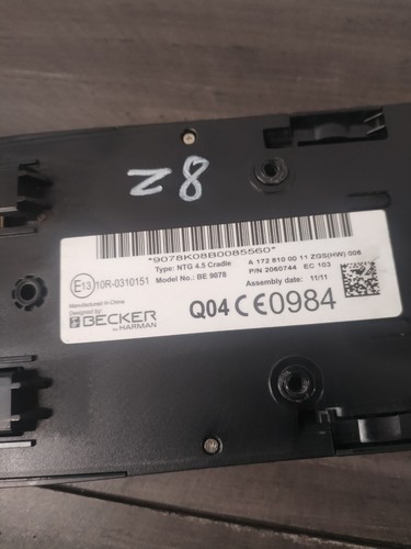 MERCEDES W204 C220 2011 SAT NAV MAP PILOT MODULE CRADLE DOCK BECKER A1728100011 - Afbeelding 9 van 10