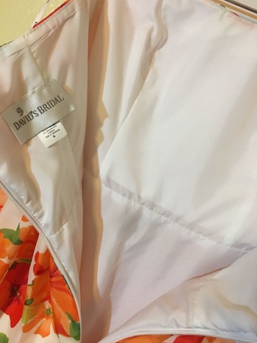 David's Bridal Strapless Above knee Dress sz 6 - Picture 4 of 5