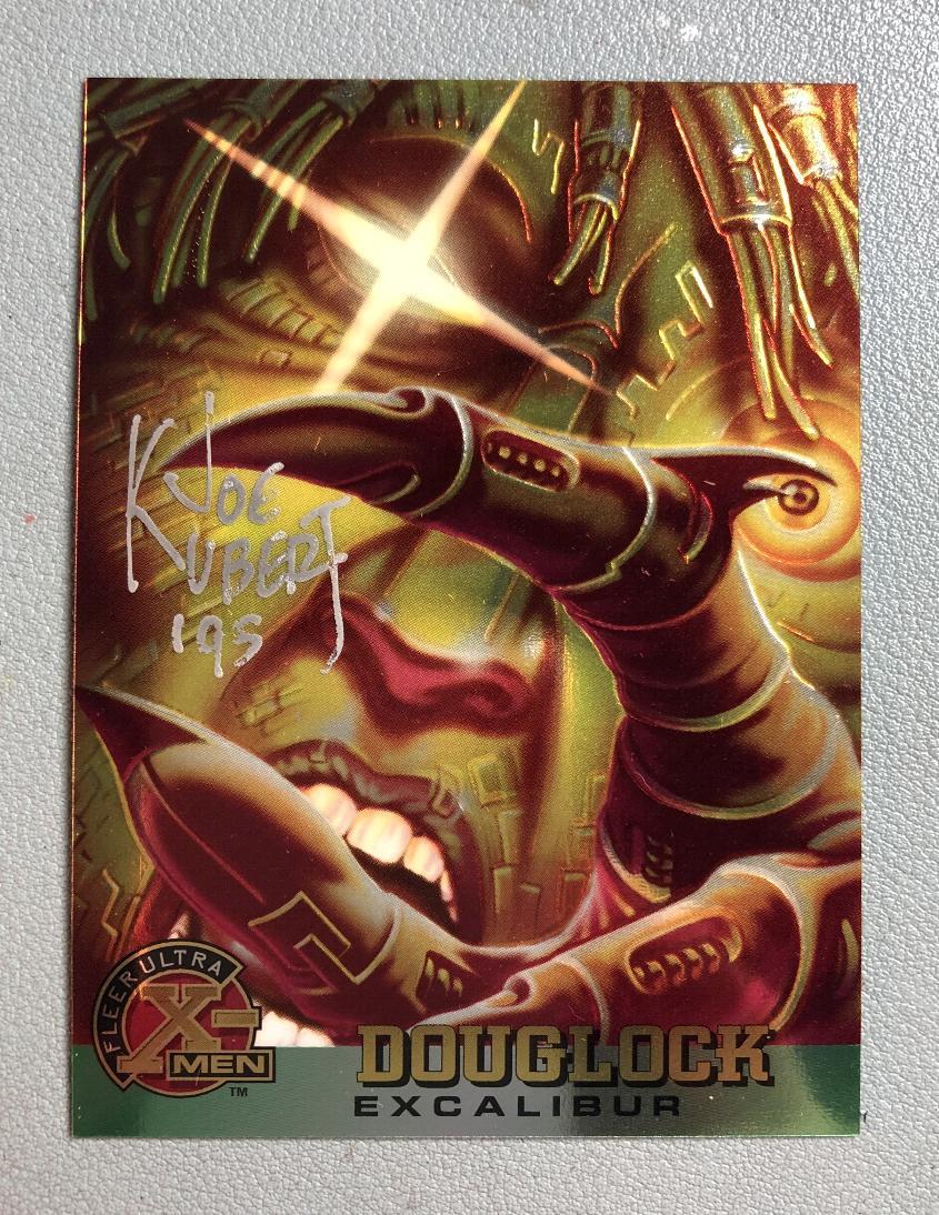 1995 FLEER ULTRA X-MEN DOUGLOCK #26 AUTOGRAPHED by JOE KUBERT Includes COA *