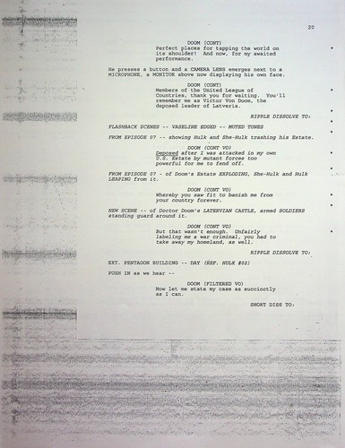 Guión de producción de The Incredible Hulk 1997 serie Hollywood Rocks 26 páginas - Imagen 6 de 7