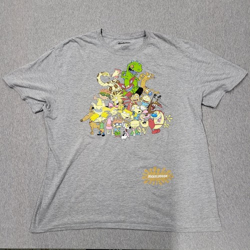 Herren Nickelodeon grau Grafik Figur Cartoon T-Shirt Erwachsene Größe 2XL