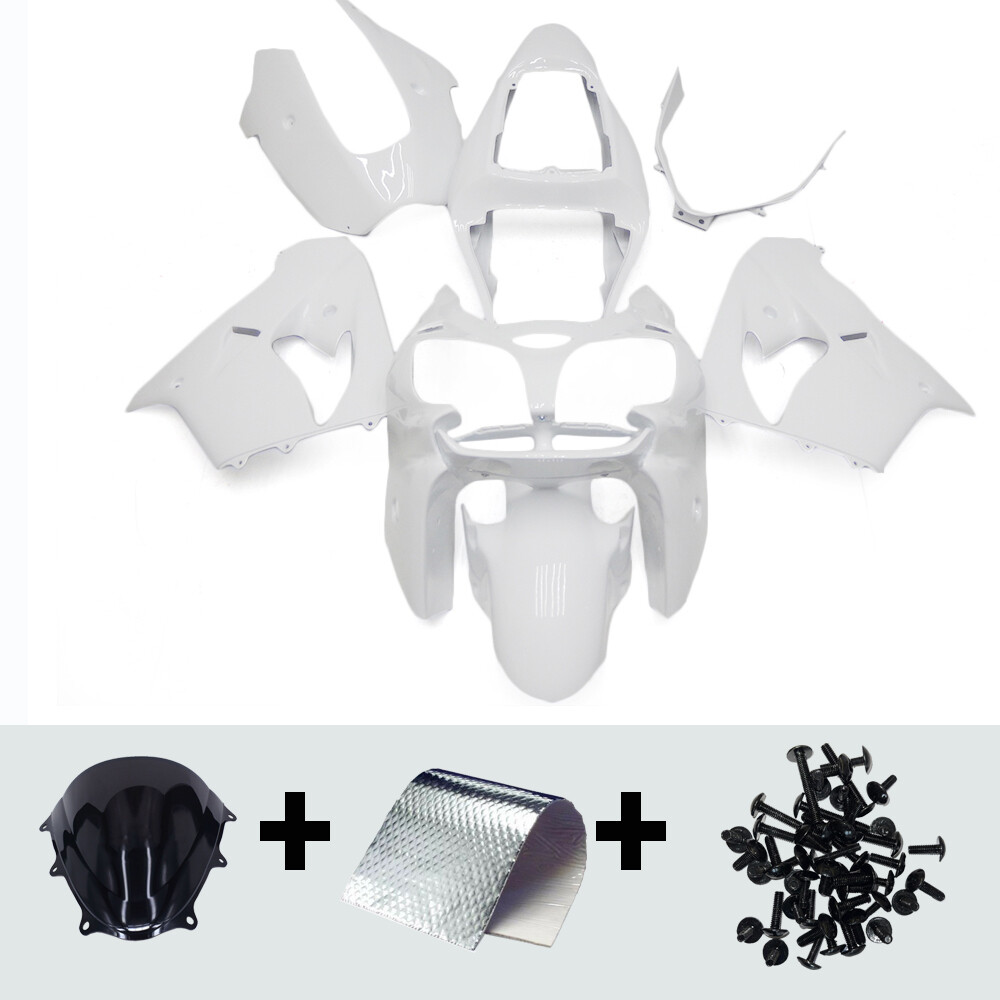 nn⭐︎ Gloss Black Bodywork For Kawasaki Ninja ZX-6R 2000 2001 2002