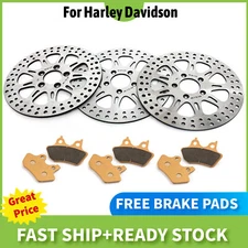 11.5" Front Rear Brake Rotors Pads for Harley Touring Road King FLHR FLHRC 00-07