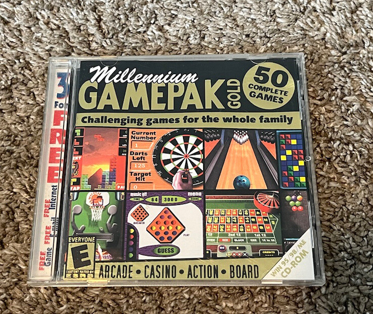 Millennium GamePak Gold 50 Complete Games PC CD-ROM Vintage Windows 95 98 ME
