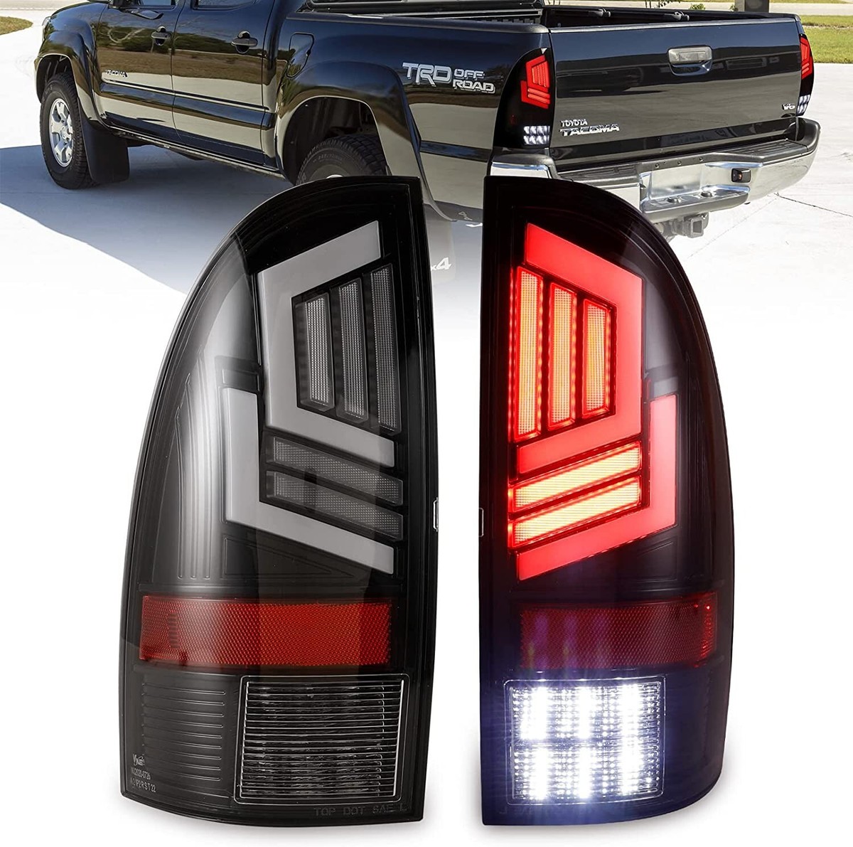 2005〜 トヨタ　タコマ　LEDテールランプ Sequential For 05-15 Toyota Tacoma LED Tail Lights Stop Brake