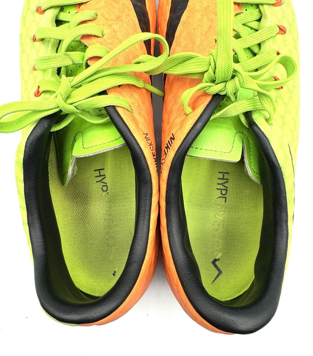 Nike Hypervenom Mens Nike skin Soccer Cleats Neon Green Orange Sz