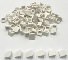 Lego 100 New White Slope Sloped 30 1 x 1 x 2/3 Parts