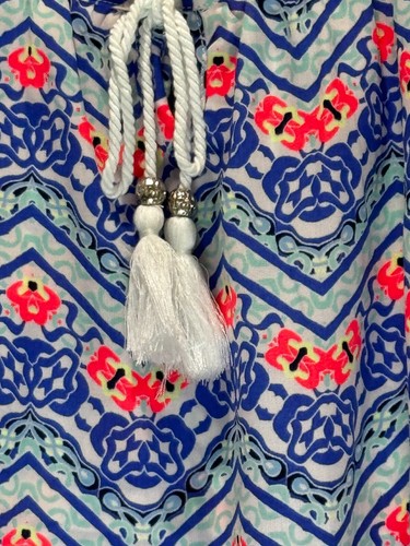 My Michelle Girls Tank Top Medium Blue White California Dream Handkerchief Hem - Picture 5 of 10