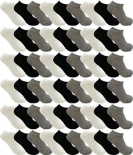 Low Cut Ankle Socks for Men, 48 Pairs Comfortable Lightweight Breathable Bulk