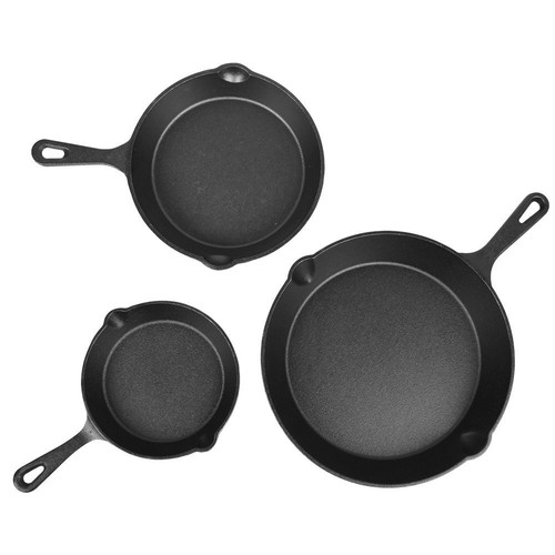 Pfannenset Antihaft Bratpfannen set Gusseisen Pfanne 3tlg 16+20+25 cm Induktion - Bild 11 von 18