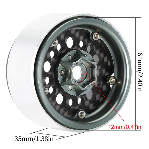 INJORA 2,2" Beadlock Felgen Deep Dish Offset -10mm für 1/10 RC Crawler Car - Picture 3 of 16