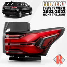 LED Tail Light w/Bulb For 2022-2024 Chevy Traverse Brake Outer Black Housing RH
