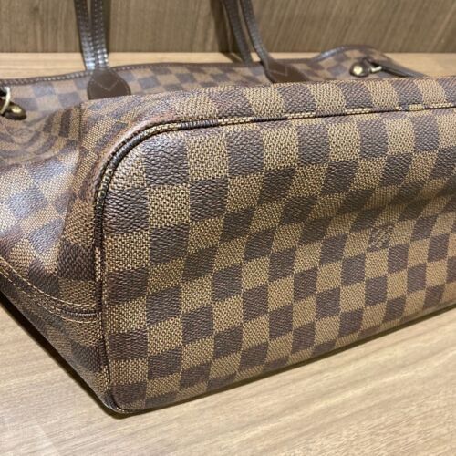 LOUIS VUITTON SP0191 Damier Ebène Neverfull MM Tote Bag Shoulder Bag Used - Picture 5 of 13