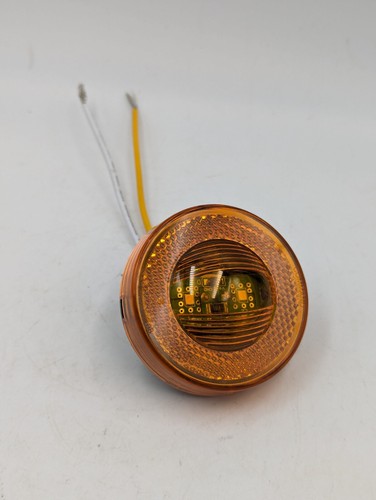 2.5" LED Clearance/Side Marker Light, Round Amber Reflex Reflector, New - 第 1/3 張圖片