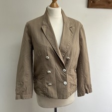 Mhl Margaret Howell Jacket Size Large Brown Canvas Cropped Utility