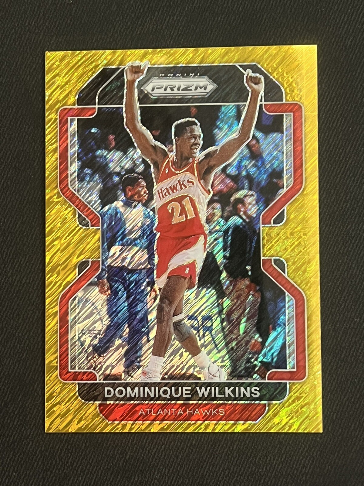 2021-22 Panini Prizm Dominique Wilkins Gold Shimmer /10 FOTL