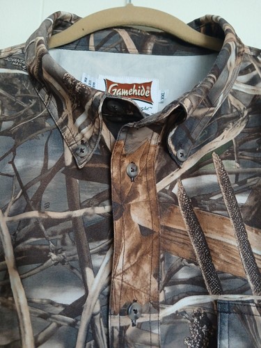 Gamehide Mens Hunting Heavy Duty Button Down Camo Long Sleeve Shirt Size 2X - Picture 10 of 11