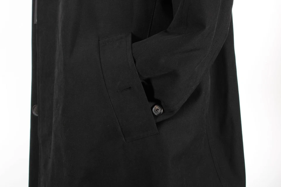 Abrigo de trinchera/coche Allegri nuevo con etiquetas mezcla de lana/forro acolchado talla 56 EE. UU. 46 negro liso Foto 3 de 4