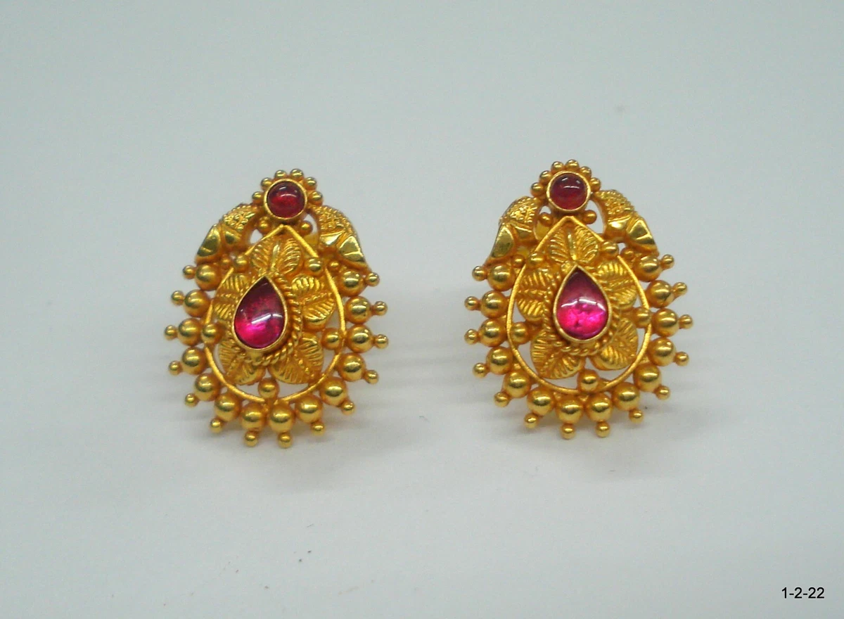 Gold earrings traditional sale designs