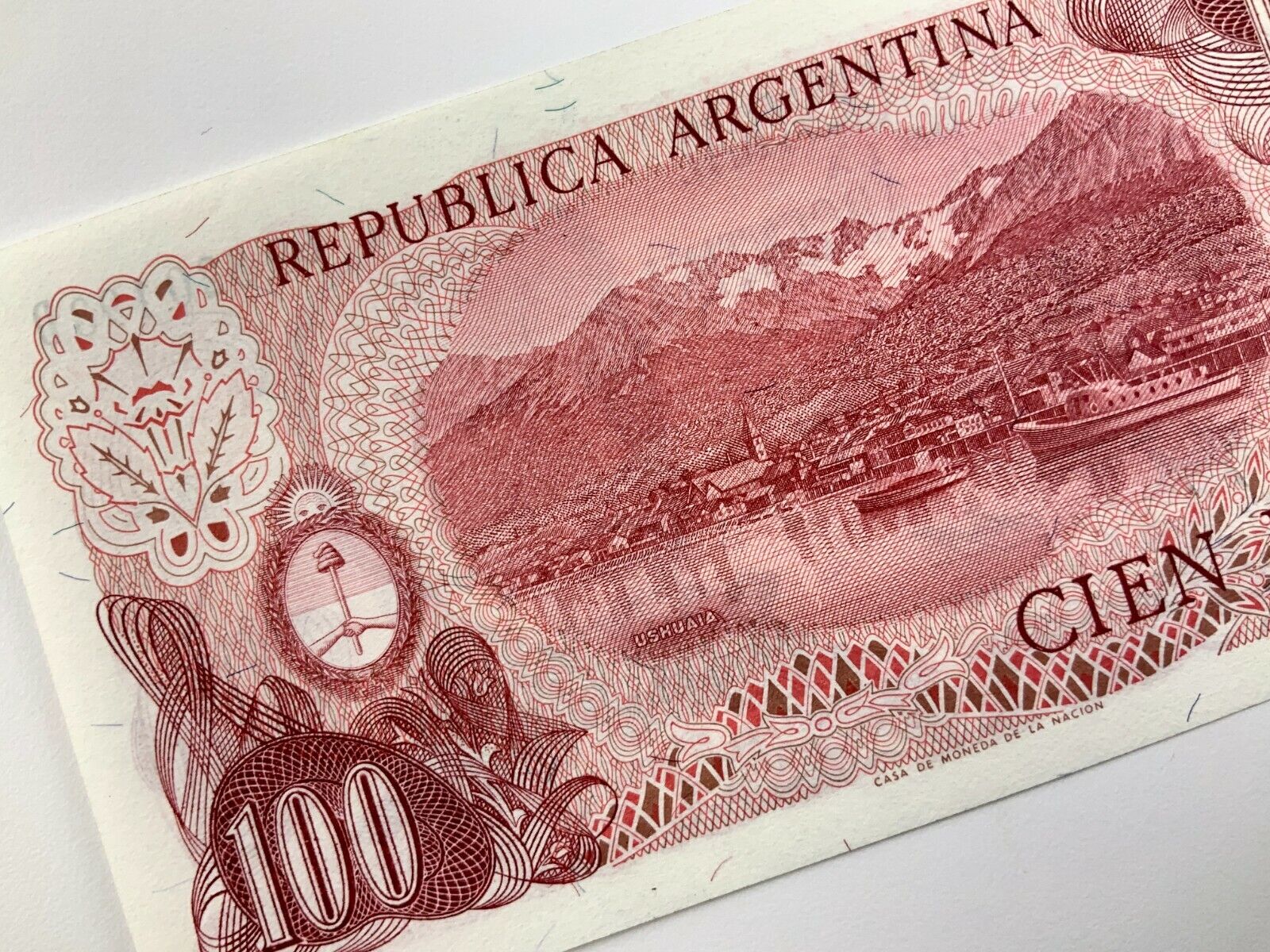 1976-1978 Argentina Cien 100 Pesos Uncirculated Banknote W799