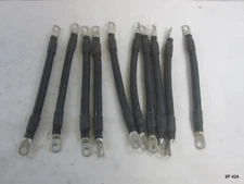 10 Qty 12" 3/8 Lug 2 AWG Gauge Copper Battery Cables Power Wire Marine Inverter