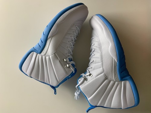 NUEVO Nike Air Jordan 12 Retro CT8013-112 Para hombres 12 Zapatos BLANCO/AZUL UNIVERSITARIO - Imagen 5 de 10