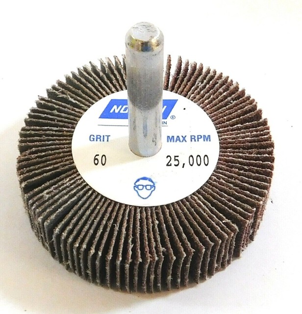 Norton 63642502596 Flap Wheels 2" x 1/2" x 1/4" 60 Grit A/O (Pack of 10