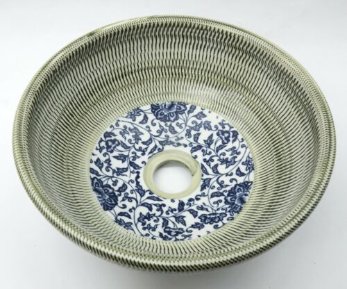 Vintage Bathroom Cloakroom Ceramic Counter Top Wash Basin Sink Washing Bowl - Picture 13 of 33